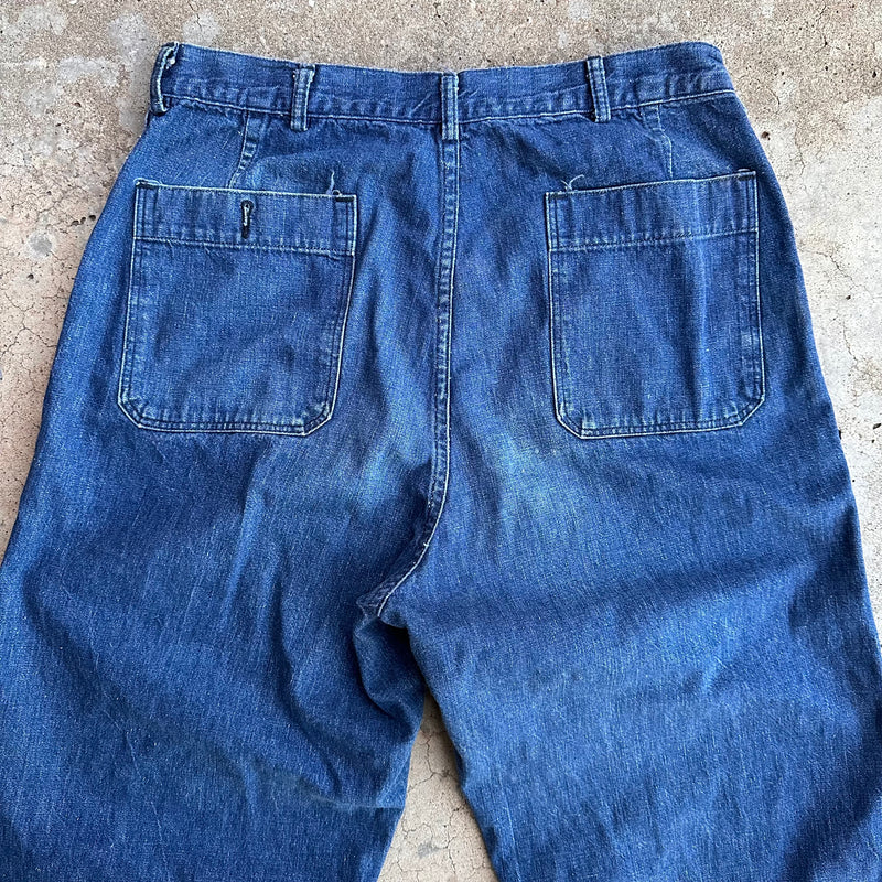 1940’s/50’s USN Denim Trousers 32” x 30”