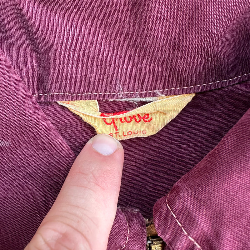 1940’s/50’s Burgundy Work Jacket 21” Chest