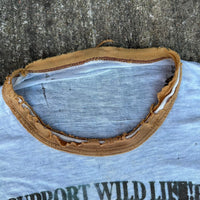 1970’s Support Wildlife Drink Wild Turkey Thrashed Ringer T-Shirt Small