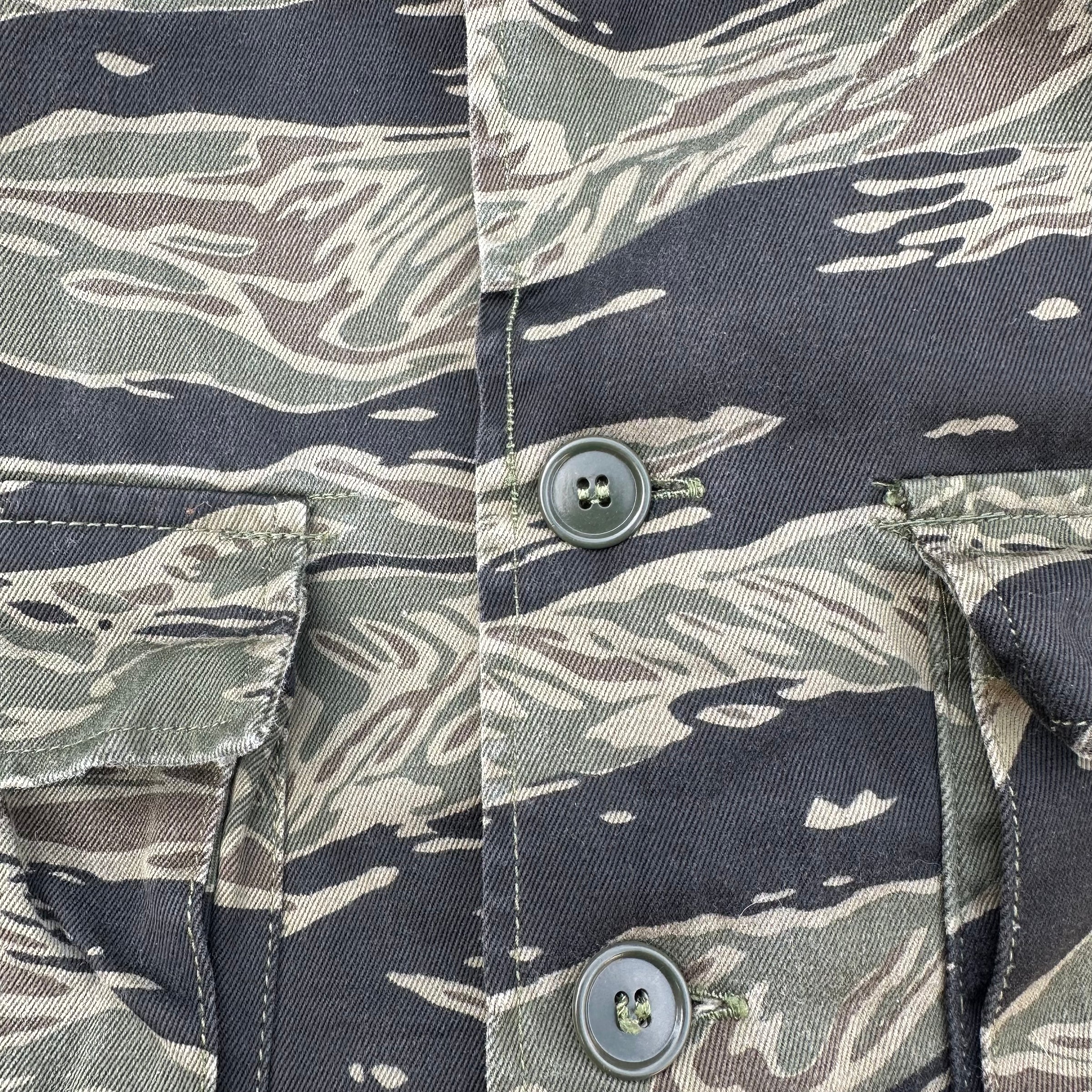 1960’s Vietnam War Silver Tiger Stripe Shirt Size A-M