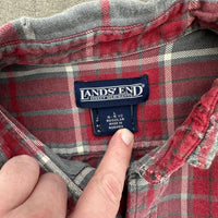 1990’s Land’s End Plaid Cotton Shirt Large