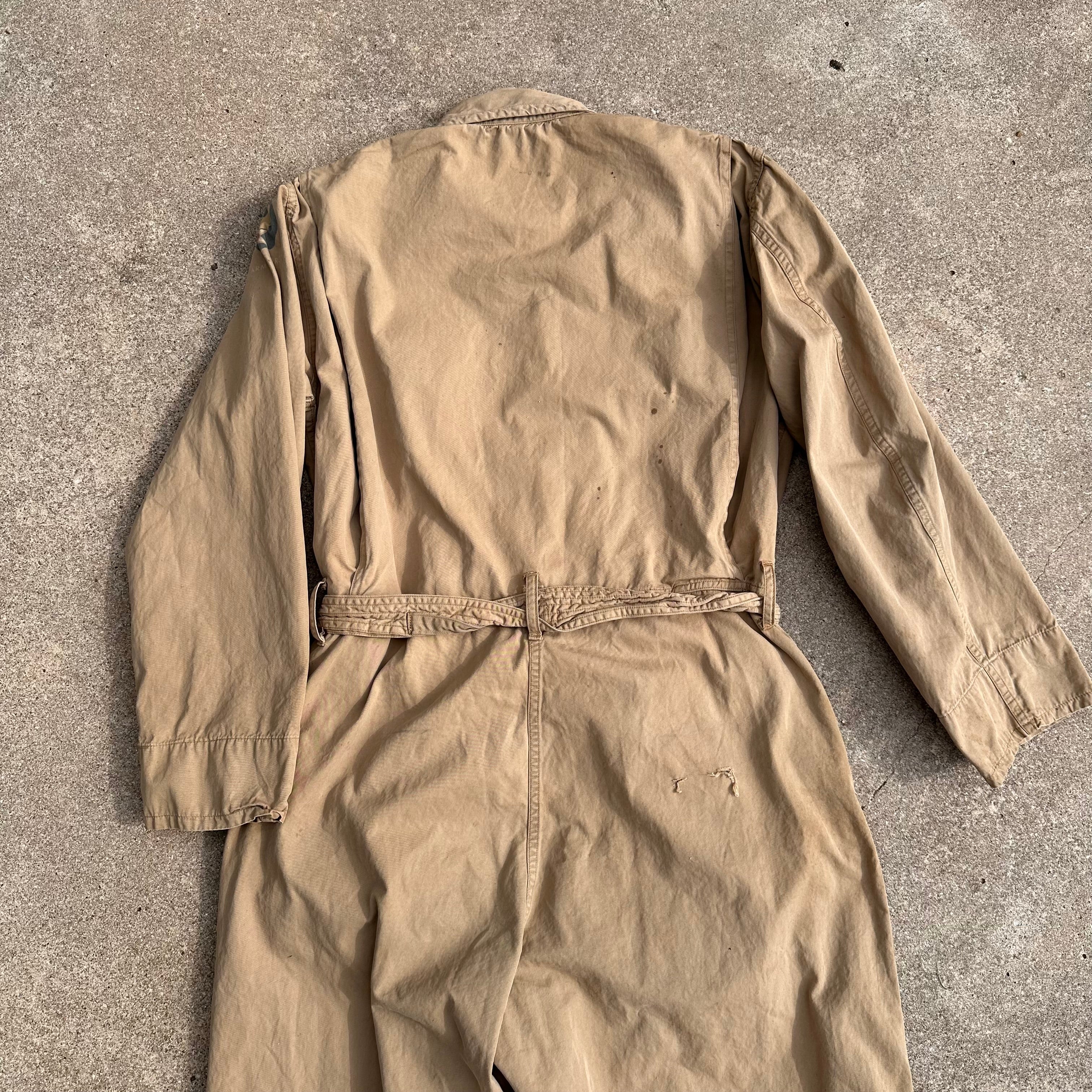【ヴィンテージ】USAAF/USN 1940's フライトスーツ AN6550 40年代 40s アメリカ軍 アメリカ陸軍航空軍 ミリタリー カーキ
