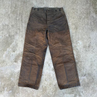 1990’s Filson Waxed Tin Cloth Double Knee Hunting Pants 35” x 30”