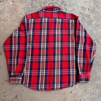 1980’s Five Brothers Plaid Cotton Flannel Shirt Large