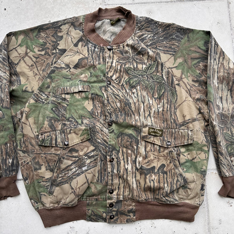 1990’s Spartan Real-Tree Camo Hunting Bomber Jacket XXL