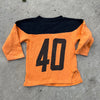 1960’s Orange/Black Kids Prep-Togs Water Print Sweatshirt Size 12