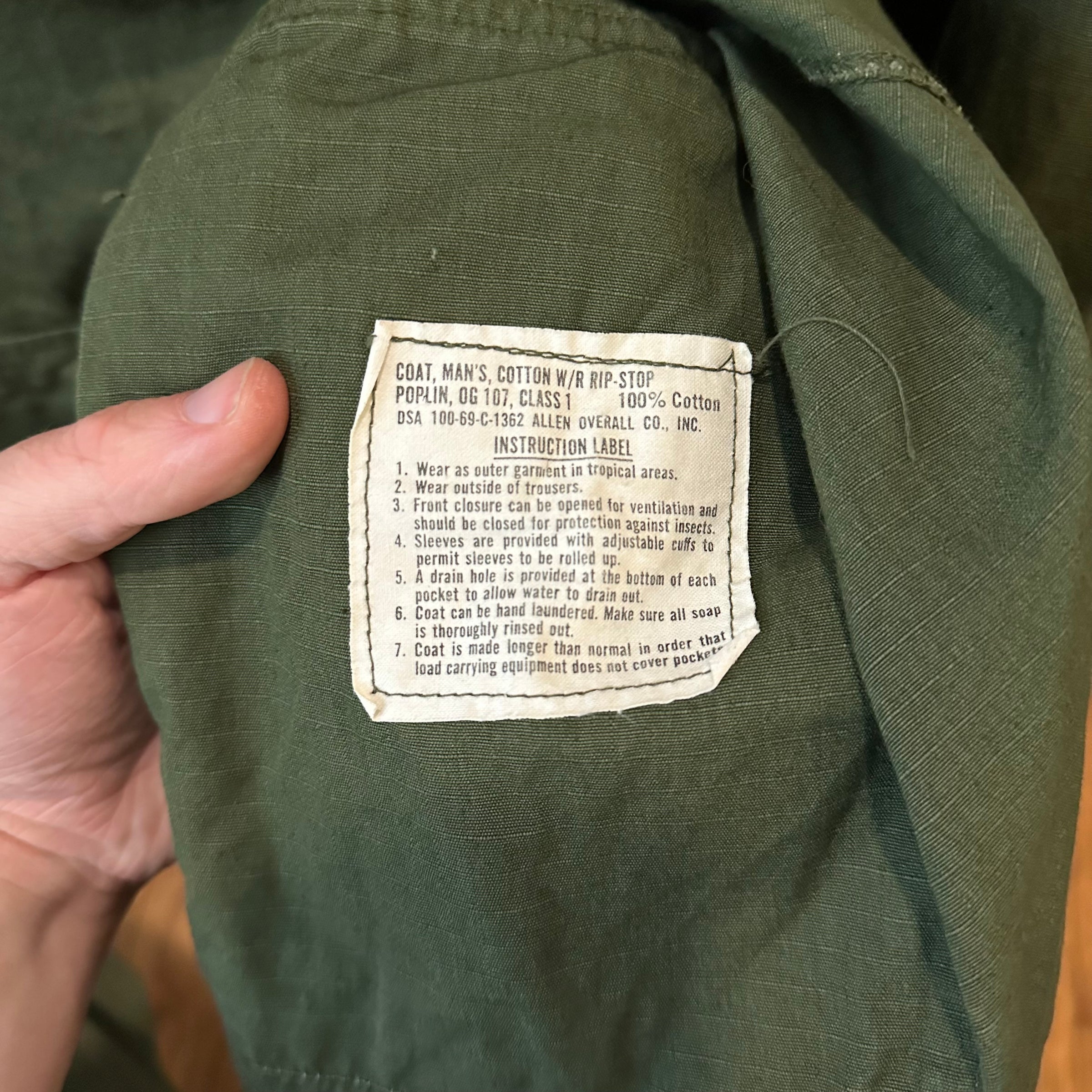 1960’s Vietnam War Deadstock Ripstop Jungle Jacket X-Large Regular