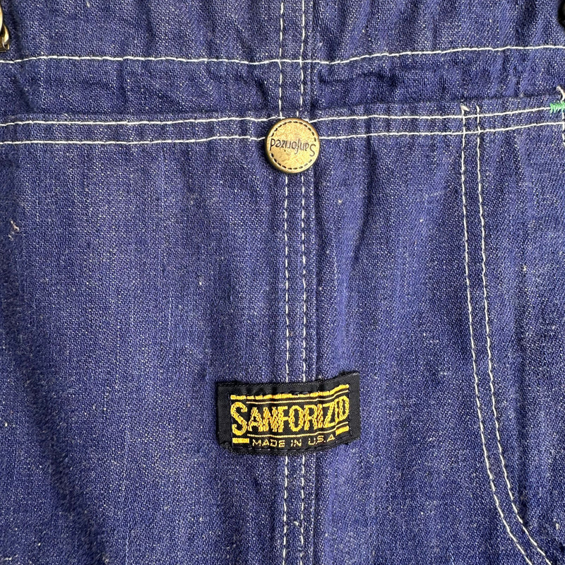 1950’s/60’s Mint Sanforized Denim Overalls 30” Waist