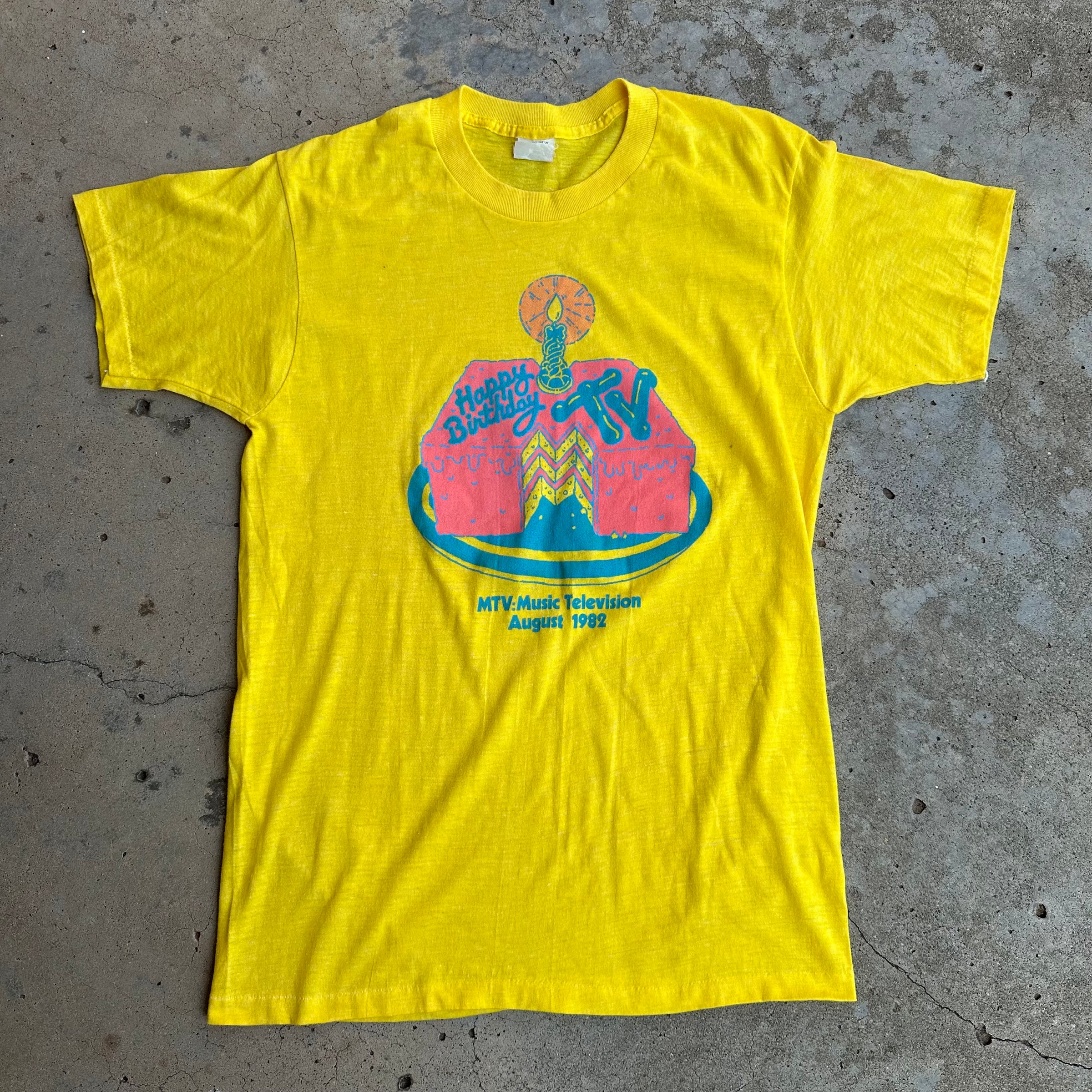 1982 Happy Birthday MTV T-Shirt Small
