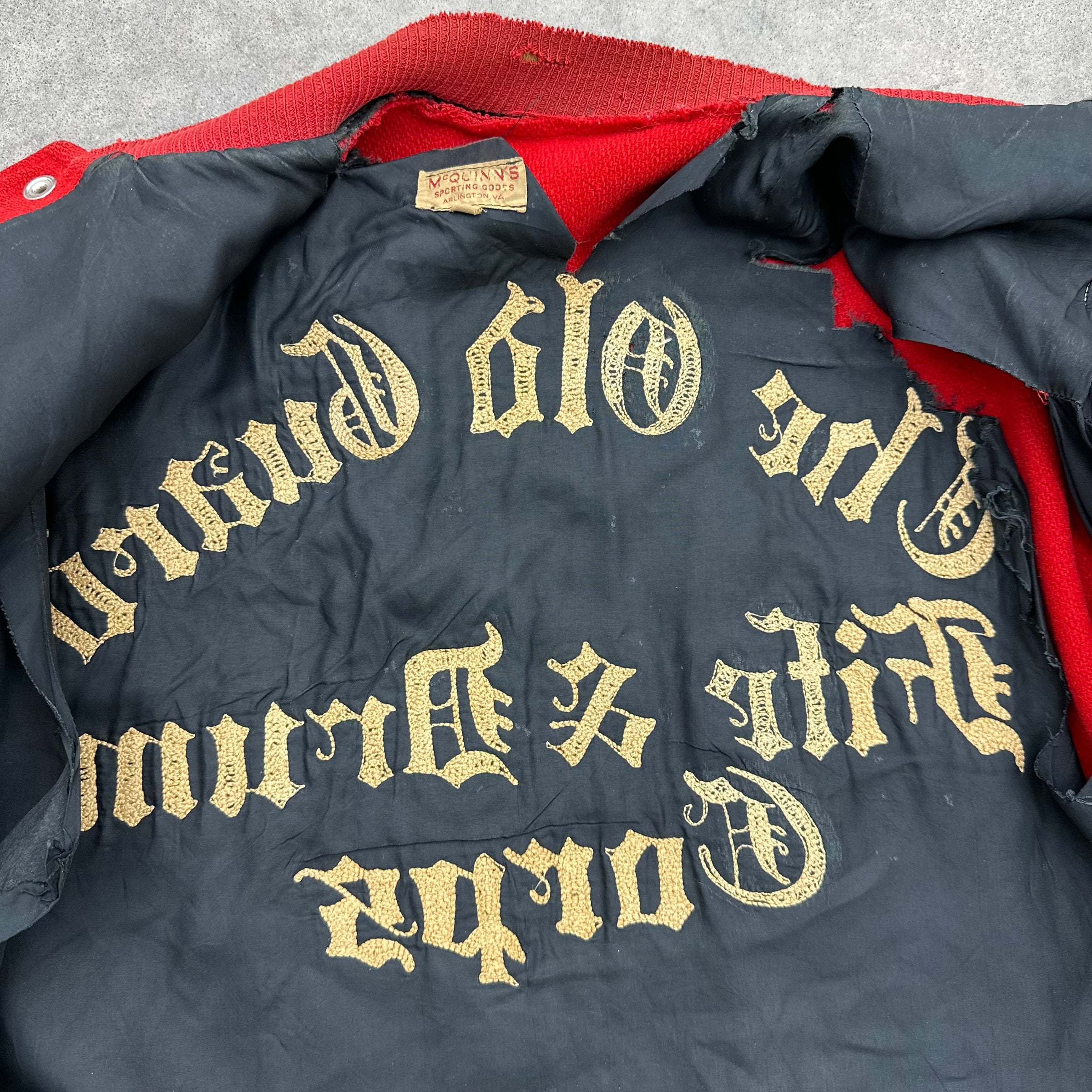 1950’s/60’s 3rd Infantry Regiment The Old Guard Chainstitched Varsity Jacket Large