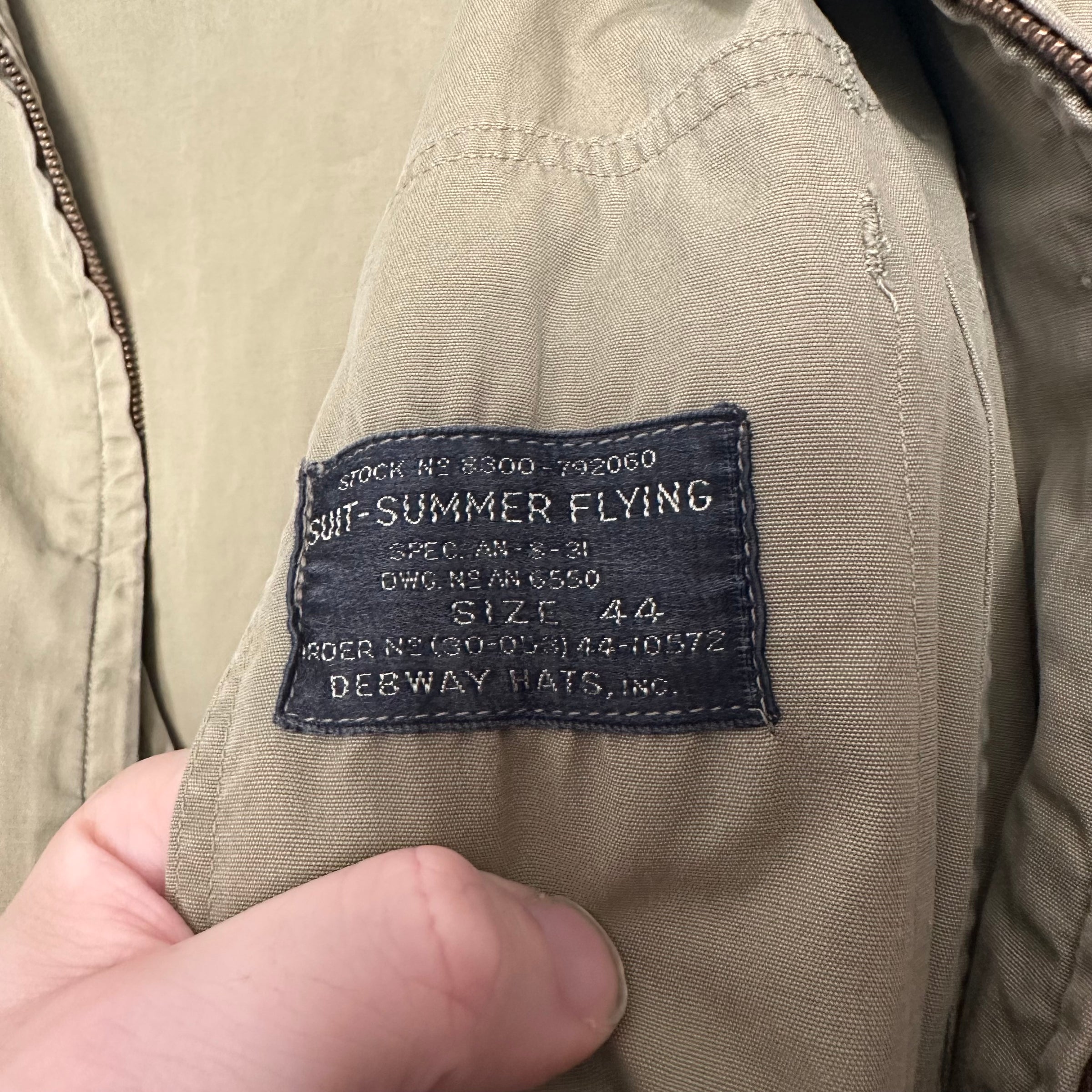 1940’s WWII USAAF AN-S-31 Summer Flying Suit Size 44