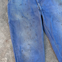 1950’s/60’s Blue Cotton Work Pants 36” x 29”