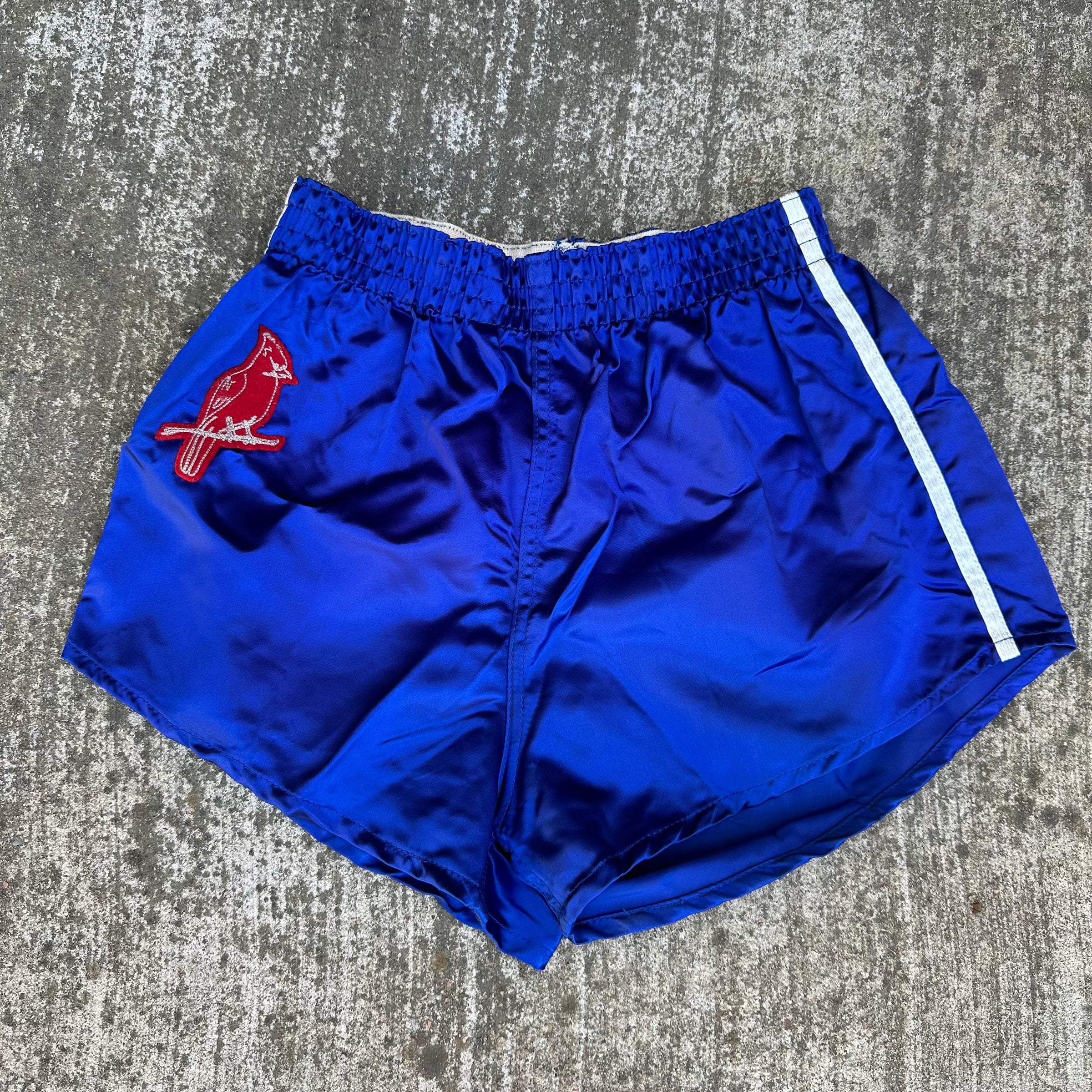 1960’s Rawlings Cardinal Patch Satin Athletic Shorts 23” - 35” Waist