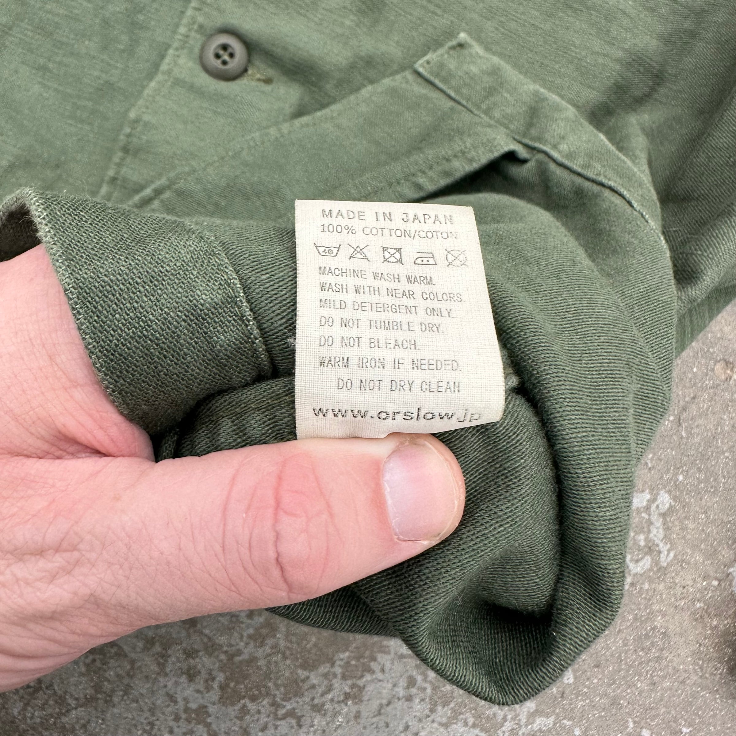 OrSlow US Army Fatigue Shirt Size 4