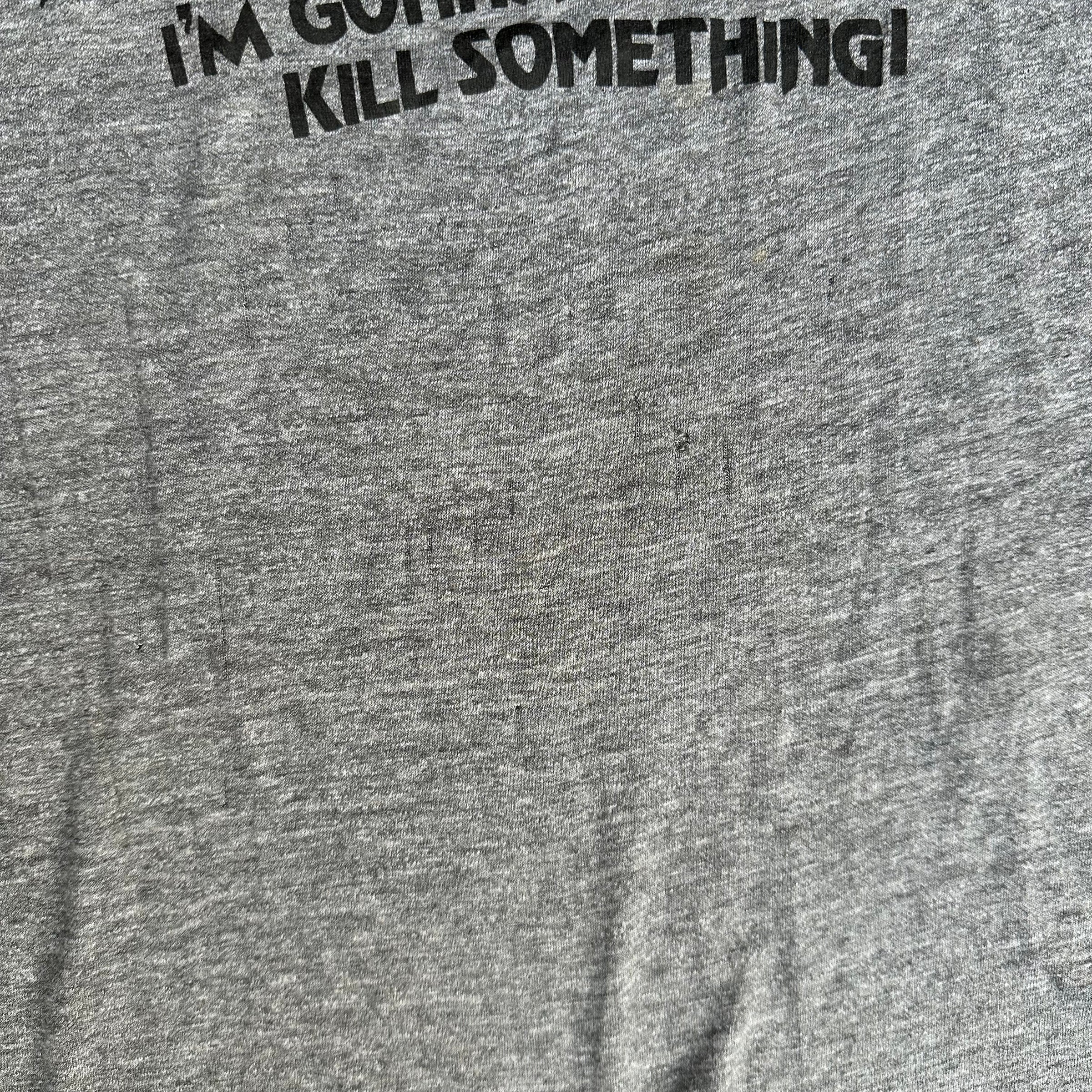 1980’s Patience My Ass! I’m Gonna Kill Something Ringer T-Shirt Small
