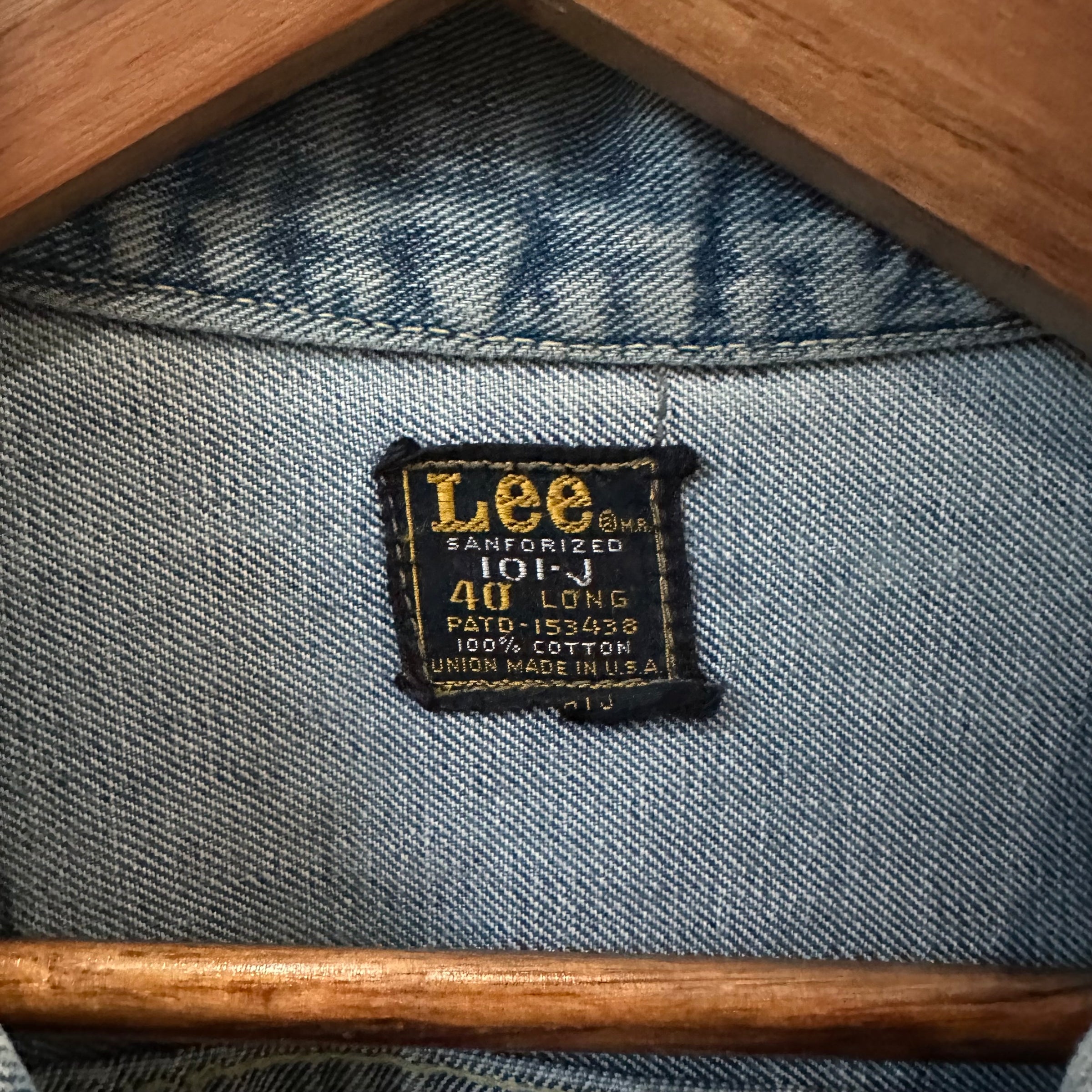 1960’s/70’s Lee 101J Denim Jacket Size 40 Long