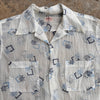 1950’s Nylon Rockabilly Loop Collar Shirt Medium