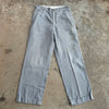 1950’s Anthony’s Buckhide Grey Sailcloth Cotton Work Pants 28” Waist