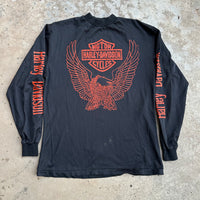1980’s Harley Davidson 2 Wheelers of Denver Nylon Longsleeve T-Shirt Large