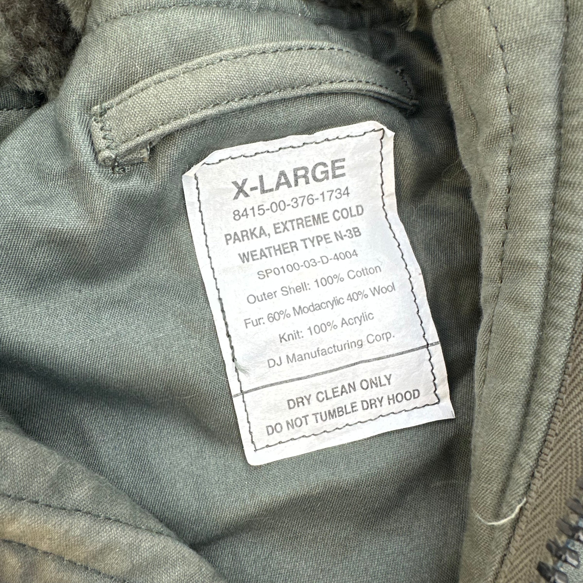 2000’s US Military N-3B Parka XL