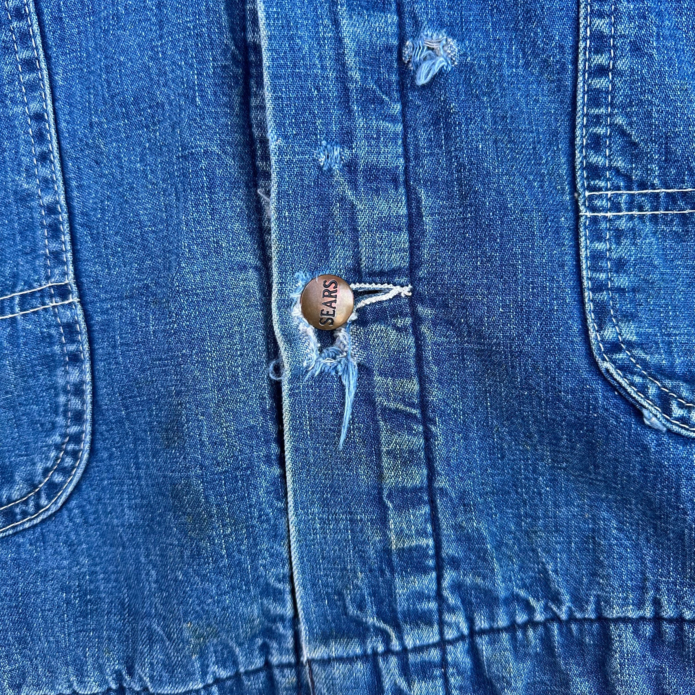 1970’s Sears Blanket Lined Denim Chore Coat XXL