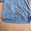 1940’s Roomy Richard Blue HBT Work Shirt Large