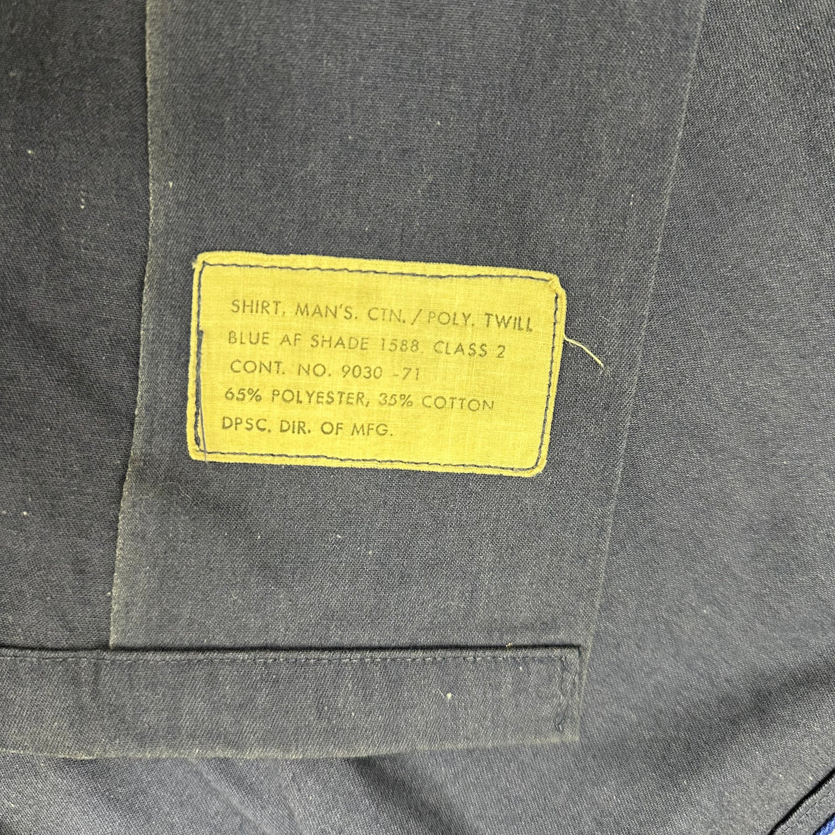 1970’s USAF Blue Missile Crewman Fatigue Shirt Large