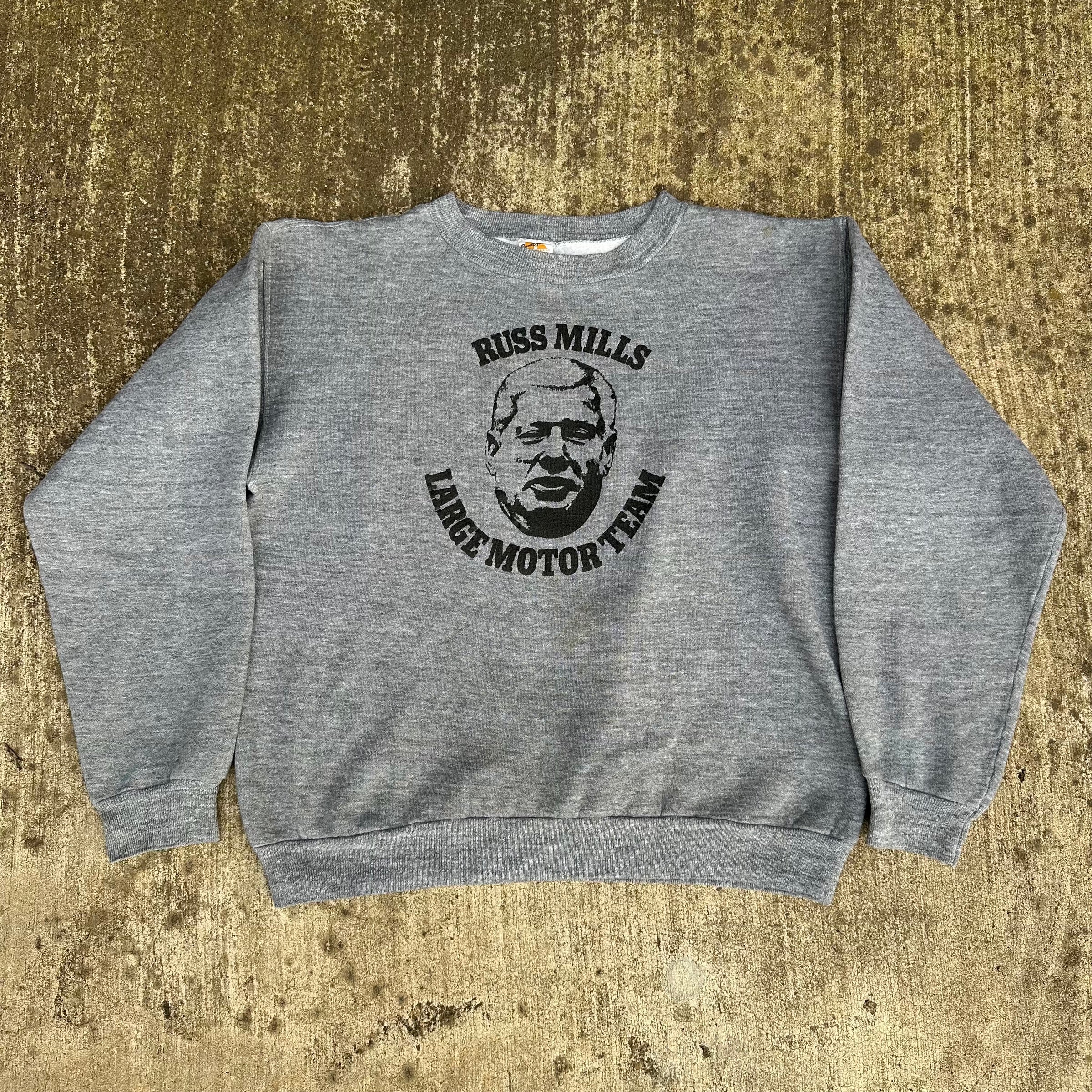 1970’s Russ Mills Large Motor Team Russell Gold Tag Crewneck Sweatshirt Small