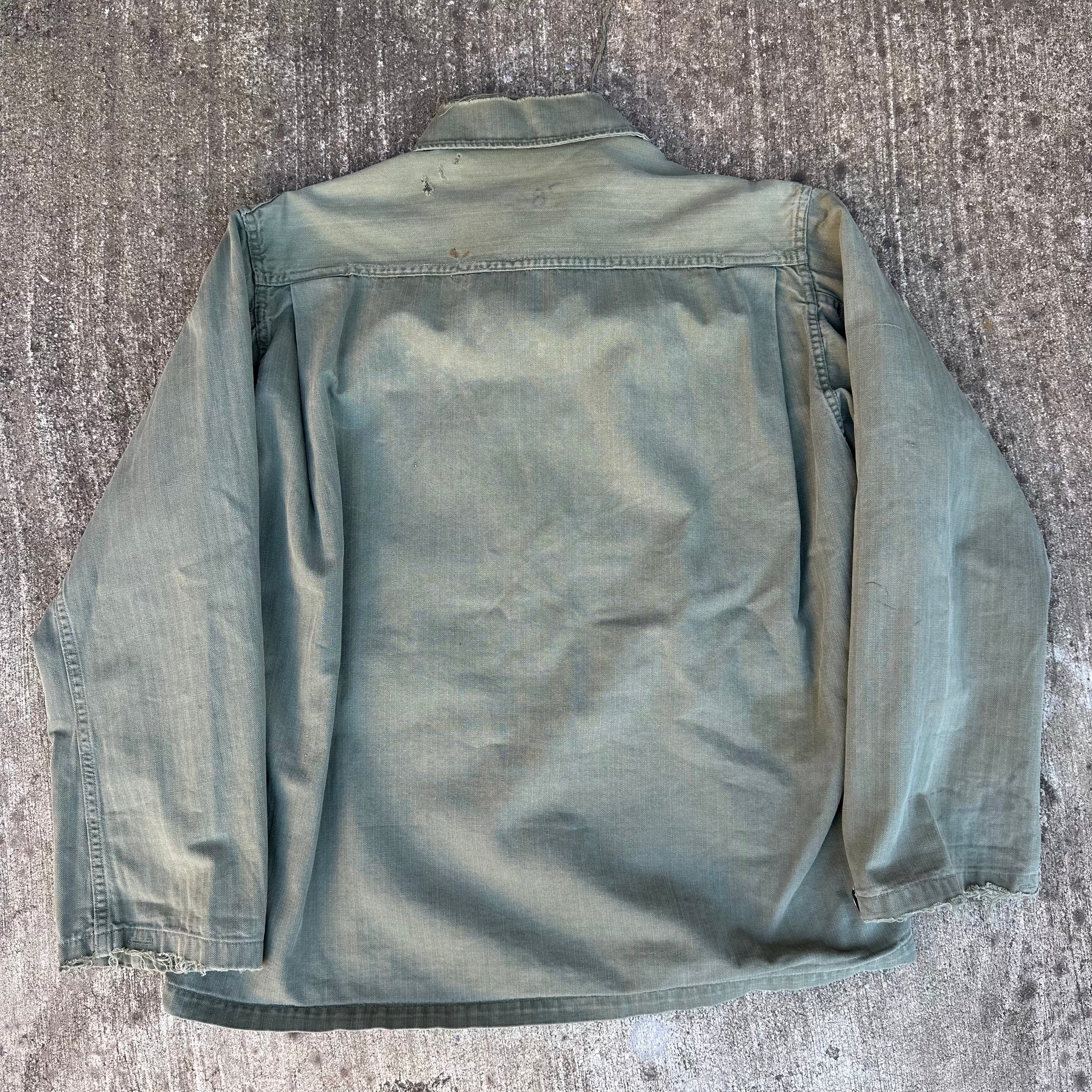 1940’s WWII US Army Donut Button HBT Jacket 22” Chest