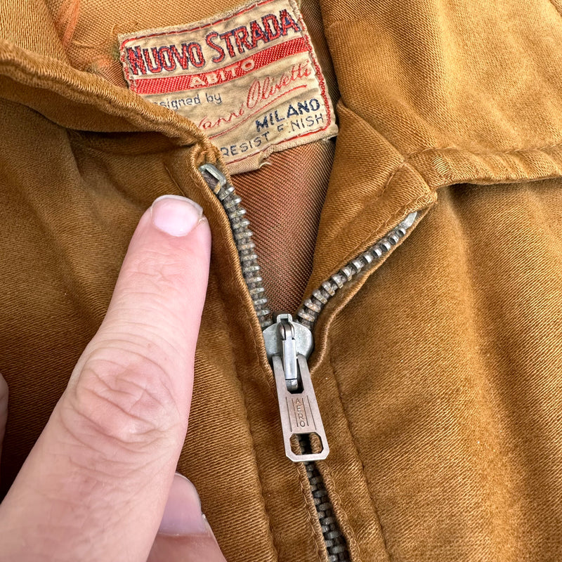 1930’s Nuovo Strada Italian Moleskin Jacket Size 36