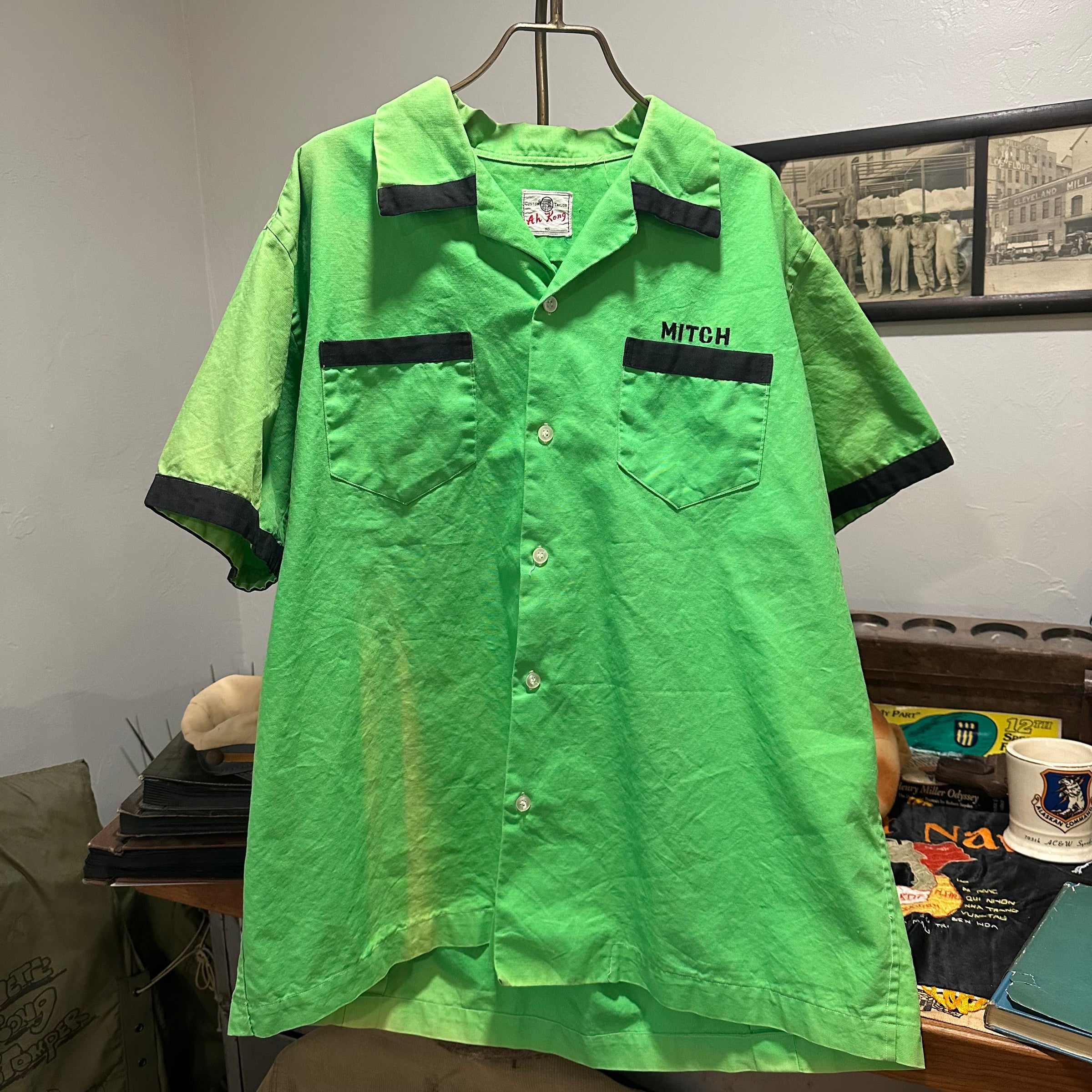 1970’s Golden Van Inc Cotton Embroidered Bowling Shirt XL