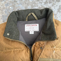 Filson Waxed Canvas Down Cruiser Vest Large