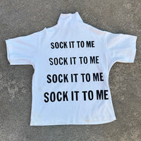 1960’s Sock it to Me Cotton Turtleneck T-Shirt Small