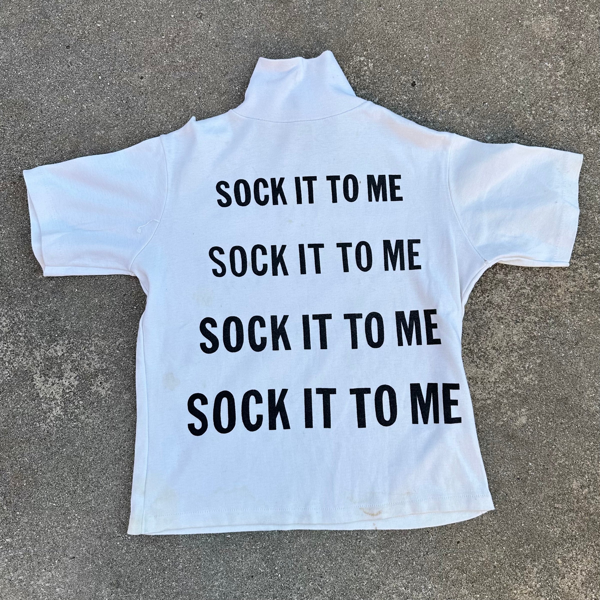 1960’s Sock it to Me Cotton Turtleneck T-Shirt Small