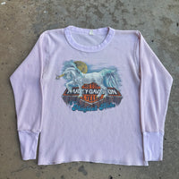 1980’s Harley Davidson Unicorn Thermal Longsleeve Shirt Small