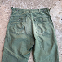 1960’s Vietnam War Repaired OG-107 Fatigue Pants Medium
