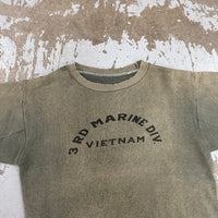 1960’s Vietnam War 3rd Marine Division Cut Off Sweatshirt Medium