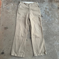 1950’s Reeves Army Twill Cotton Khaki Work Pants 29” Waist