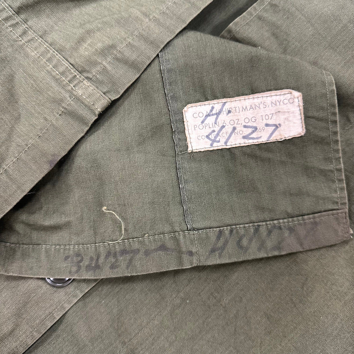 1960’s Vietnam War Experimental Test Sample Nyco/Poplin Fatigue Shirt Large