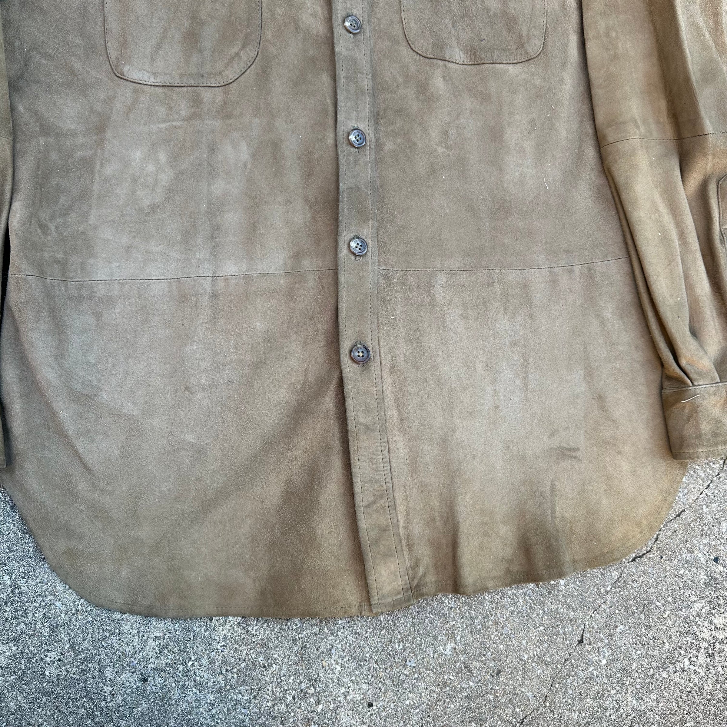 1980’s Polo Ralph Lauren Suede Leather Work Shirt Medium