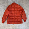 1970’s Eddie Bauer Orange Quilted Down Jacket Small