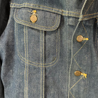 1970’s Deadstock/Mint Lee 101J Denim Jacket With Harley Davidson Patches