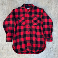 1960’s Penney’s Towncraft Buffalo Check Wool Flannel Shirt Medium