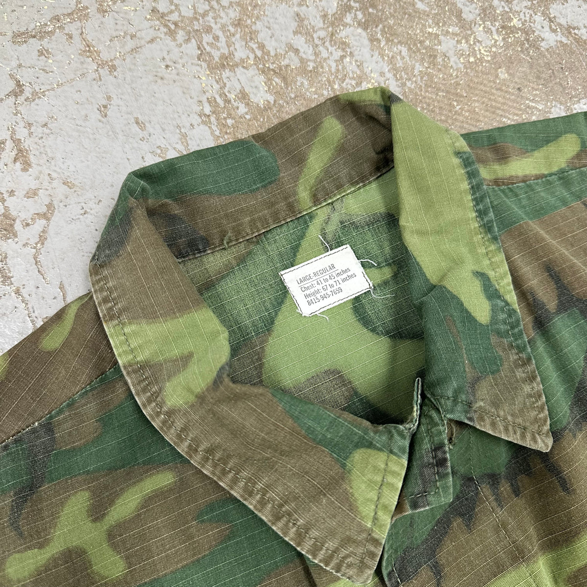 1960’s Vietnam War ERDL Camo Jungle Jacket Large Regular