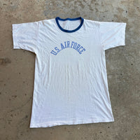 1970’s/80’s USAF Water Print Ringer T-Shirt Medium
