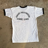 1970’s Deadstock Champion Blue Bar Harley Davidson Ringer T-Shirt Large