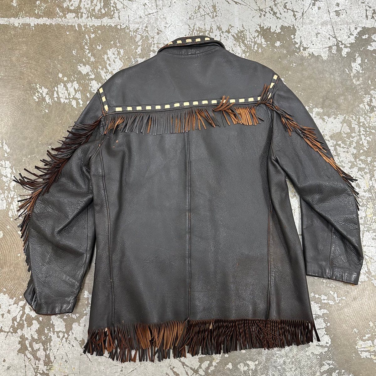 1950’s/60’s Midwestern Sport Togs Contrast Stitch Deerskin Leather Jacket Size 42