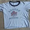 1960’s Auburn Swimming Ringer T-Shirt Medium