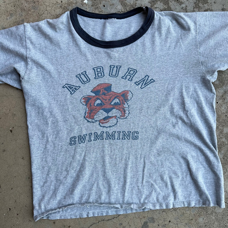 1960’s Auburn Swimming Ringer T-Shirt Medium