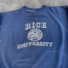 1980’s Rice University Raglan Crewneck Sweatshirt 23” Chest